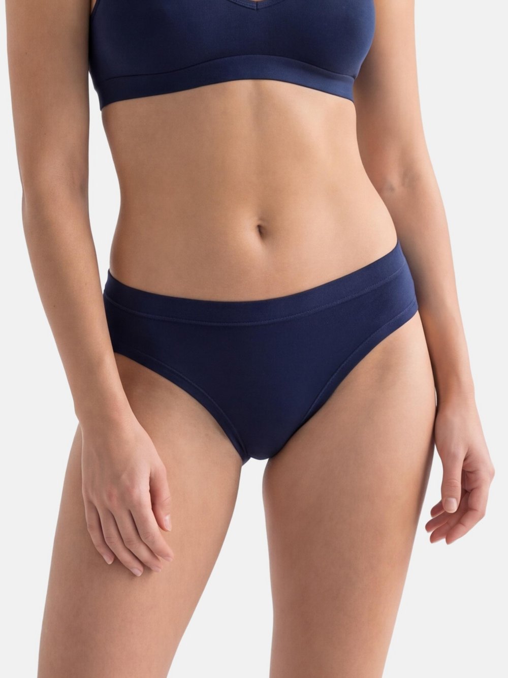 con-ta Hüftslip Damen Baumwolle blau, 50