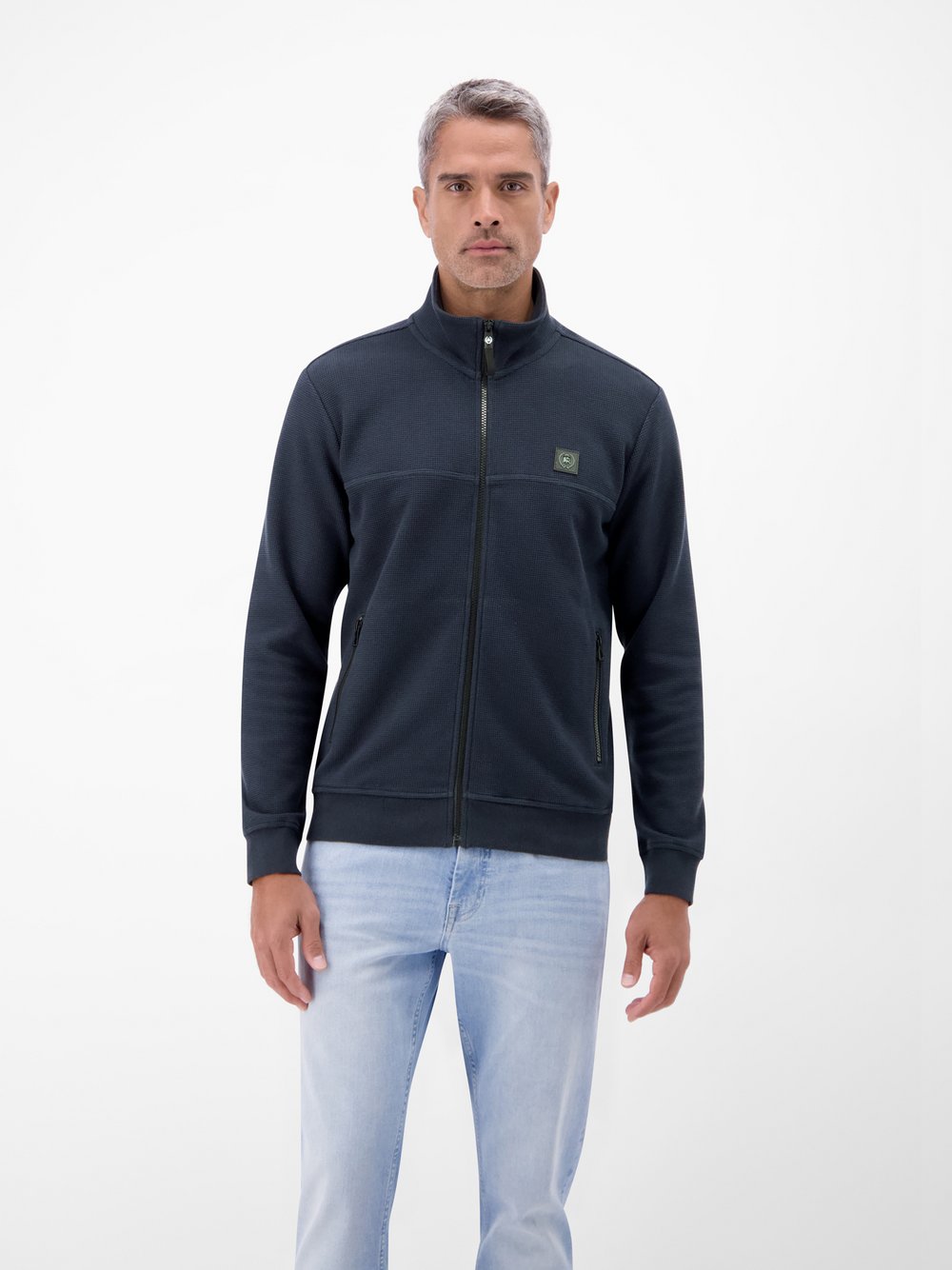 Thumbnail - LERROS Sweatjacke Herren Baumwolle blau, M