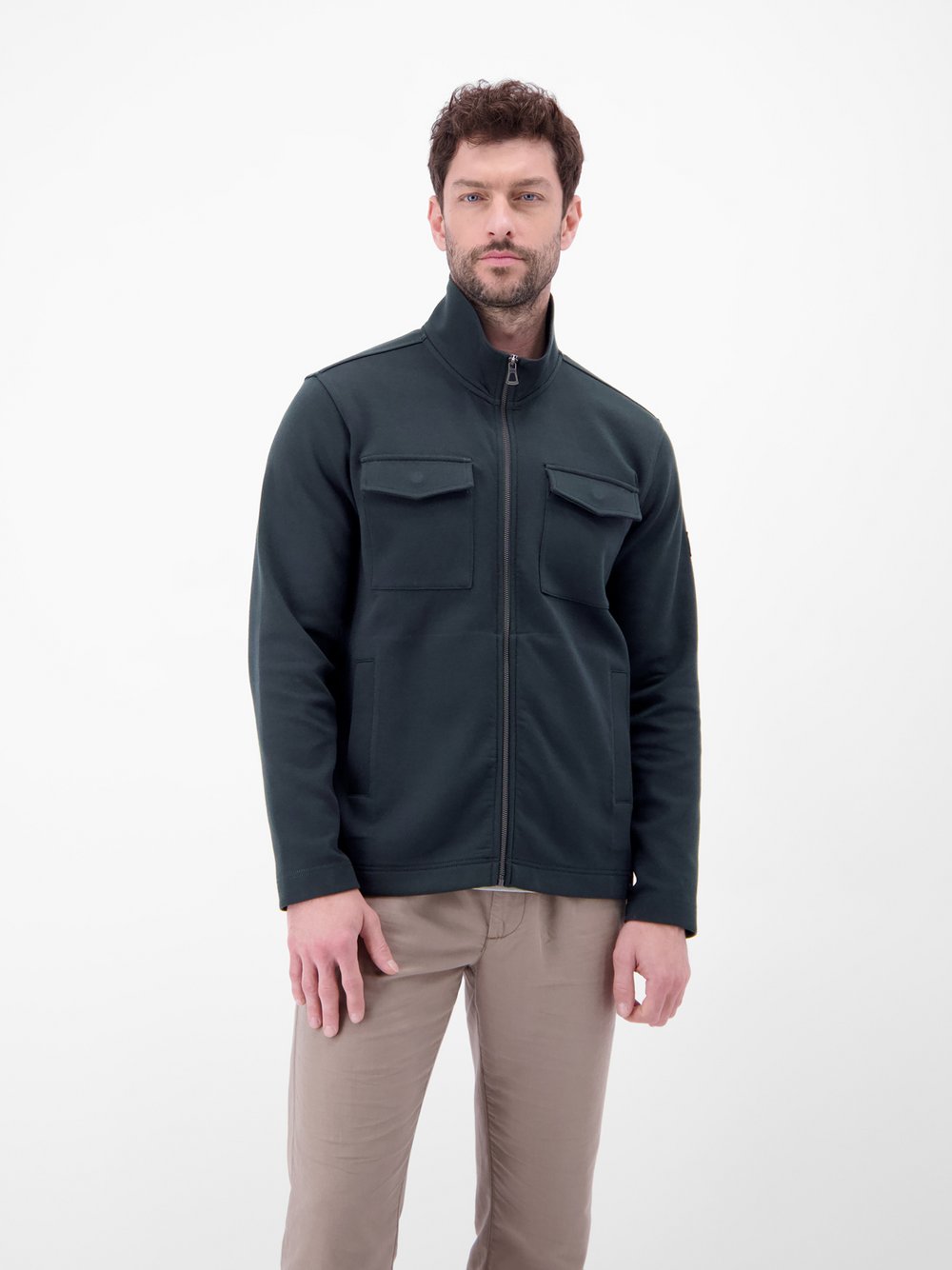 Thumbnail - LERROS Sweatjacke Herren Baumwolle blau, M