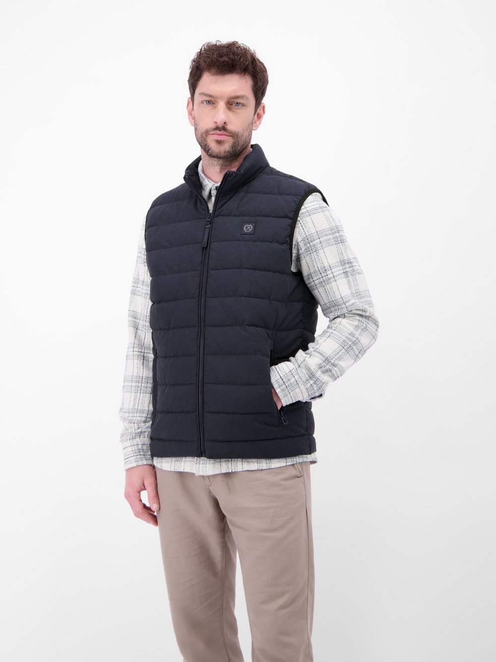 LERROS Steppweste Herren Baumwolle blau, M