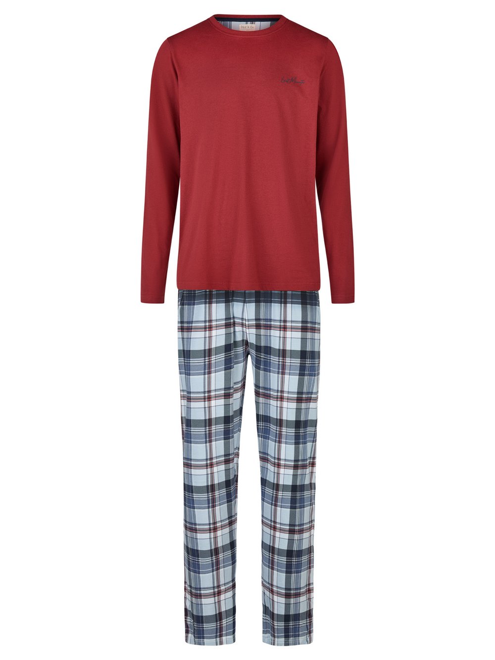Phil & Co. Berlin Pyjama  Herren Baumwolle mehrfarbig kariert, L