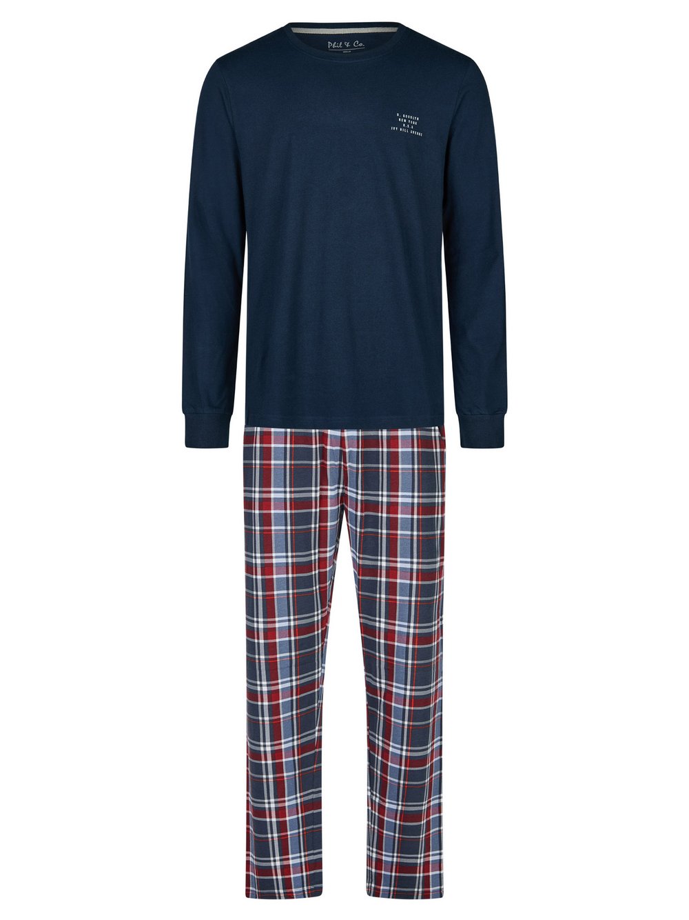 Phil & Co. Berlin Pyjama Herren blau, M