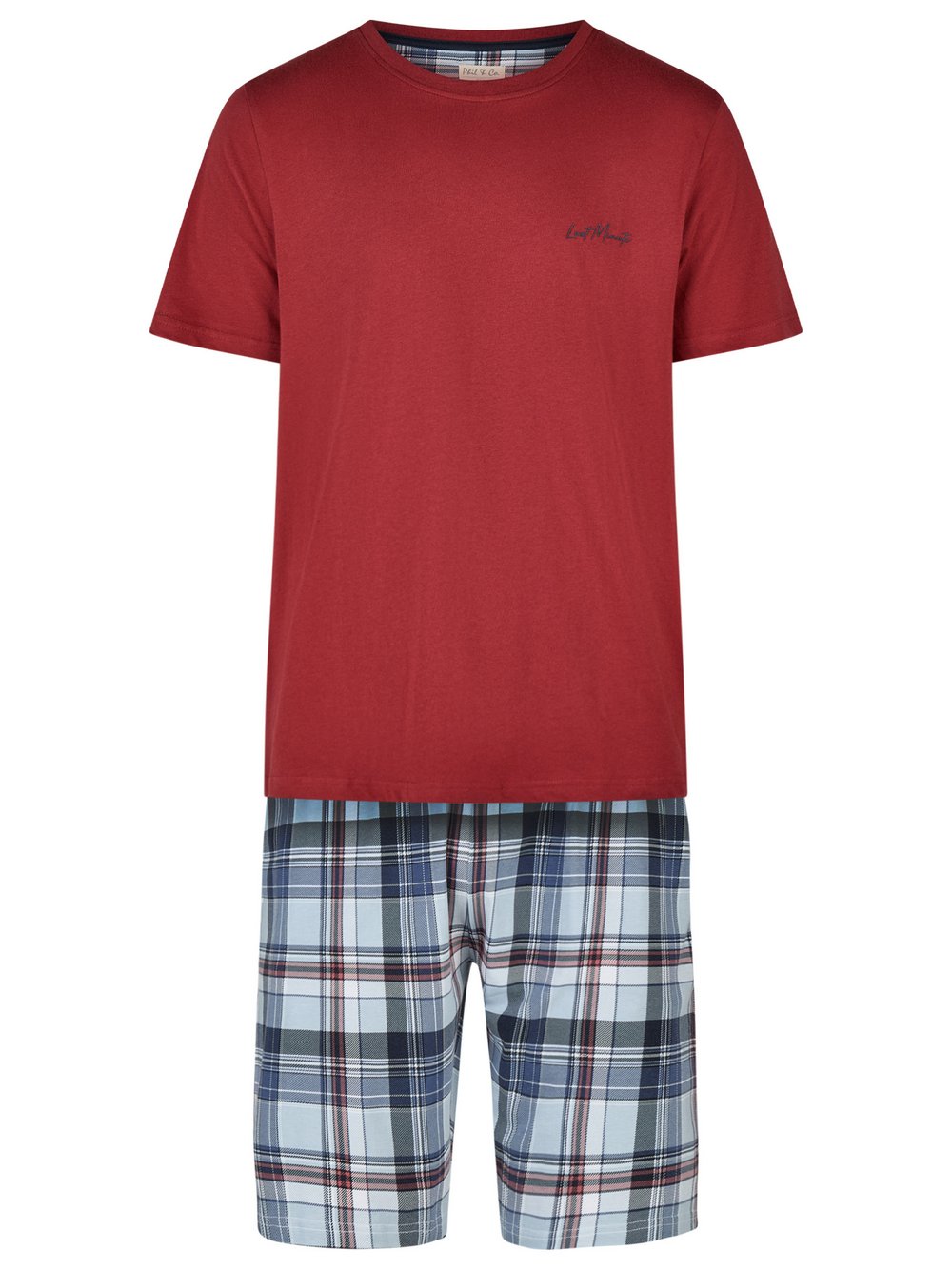 Phil & Co. Berlin Shorty  Herren Jersey mehrfarbig kariert, L