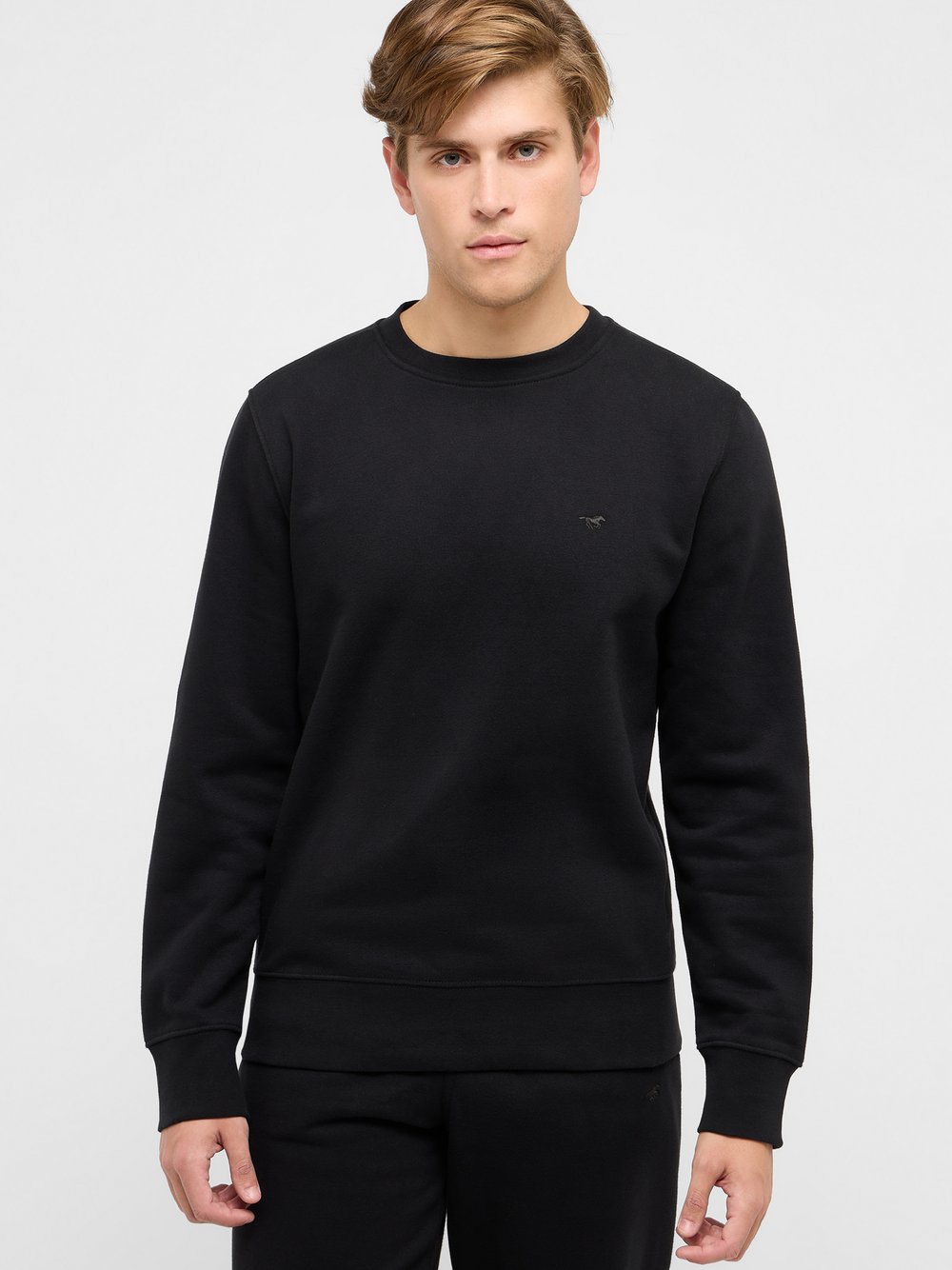 Mustang Sweatshirt Herren Baumwolle schwarz, L