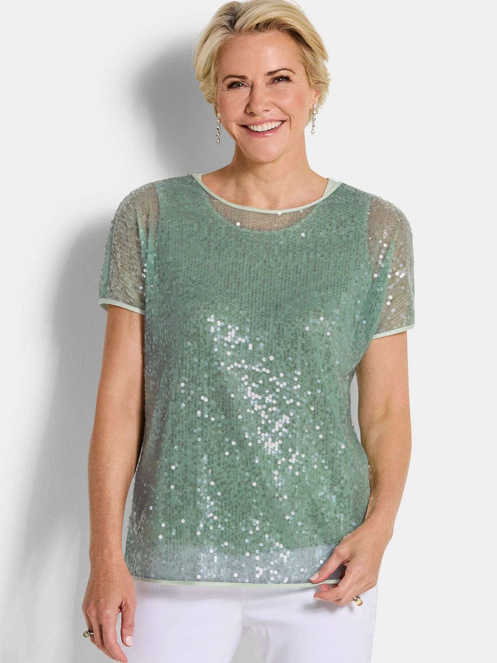 Goldner Bluse Damen grün, 42