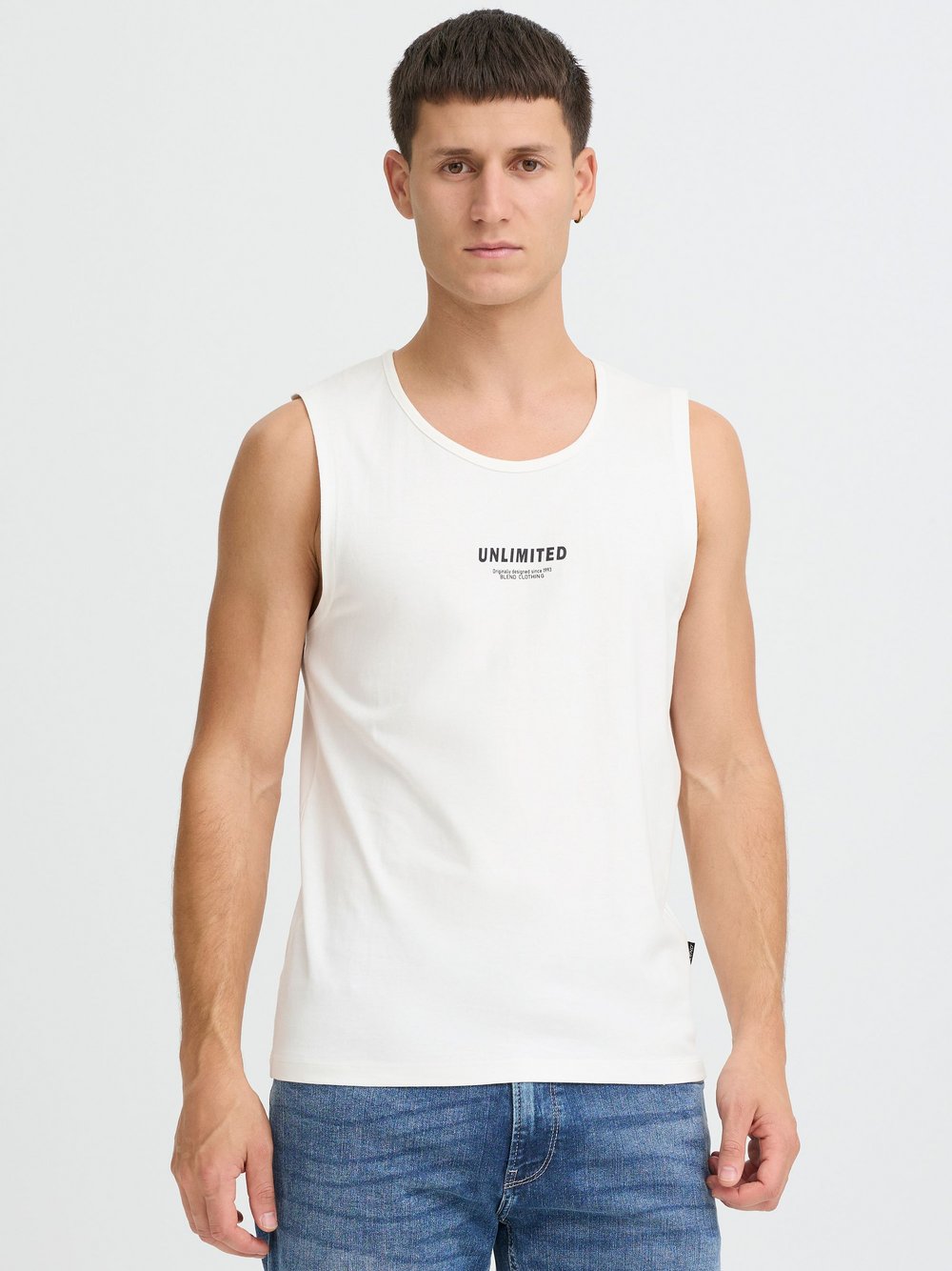Thumbnail - BLEND Tanktop Herren Baumwolle weiß, M