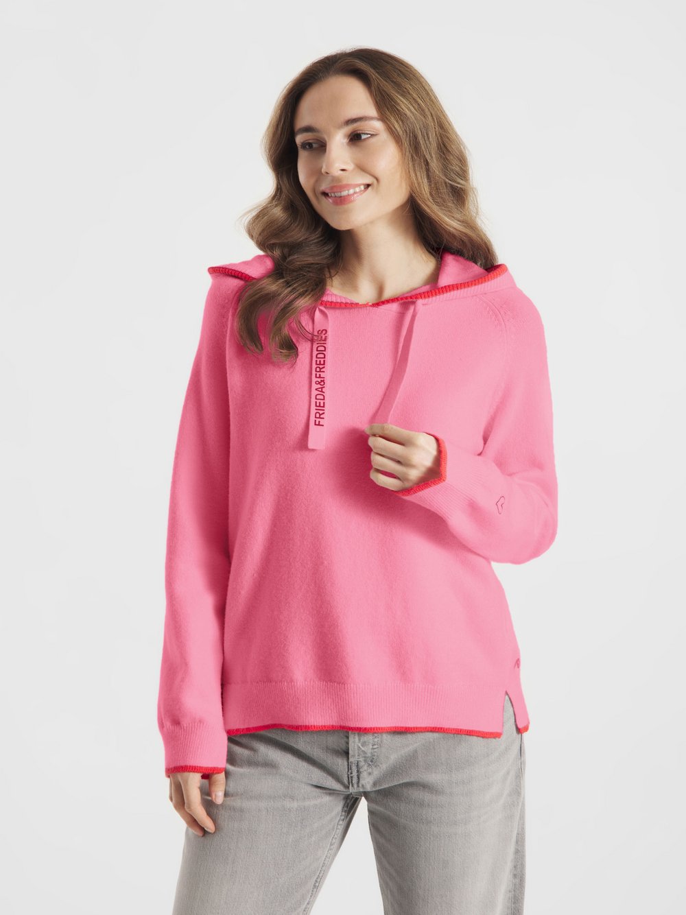 Thumbnail - Frieda & Freddies Kapuzensweatshirt Damen Viskose pink, 40