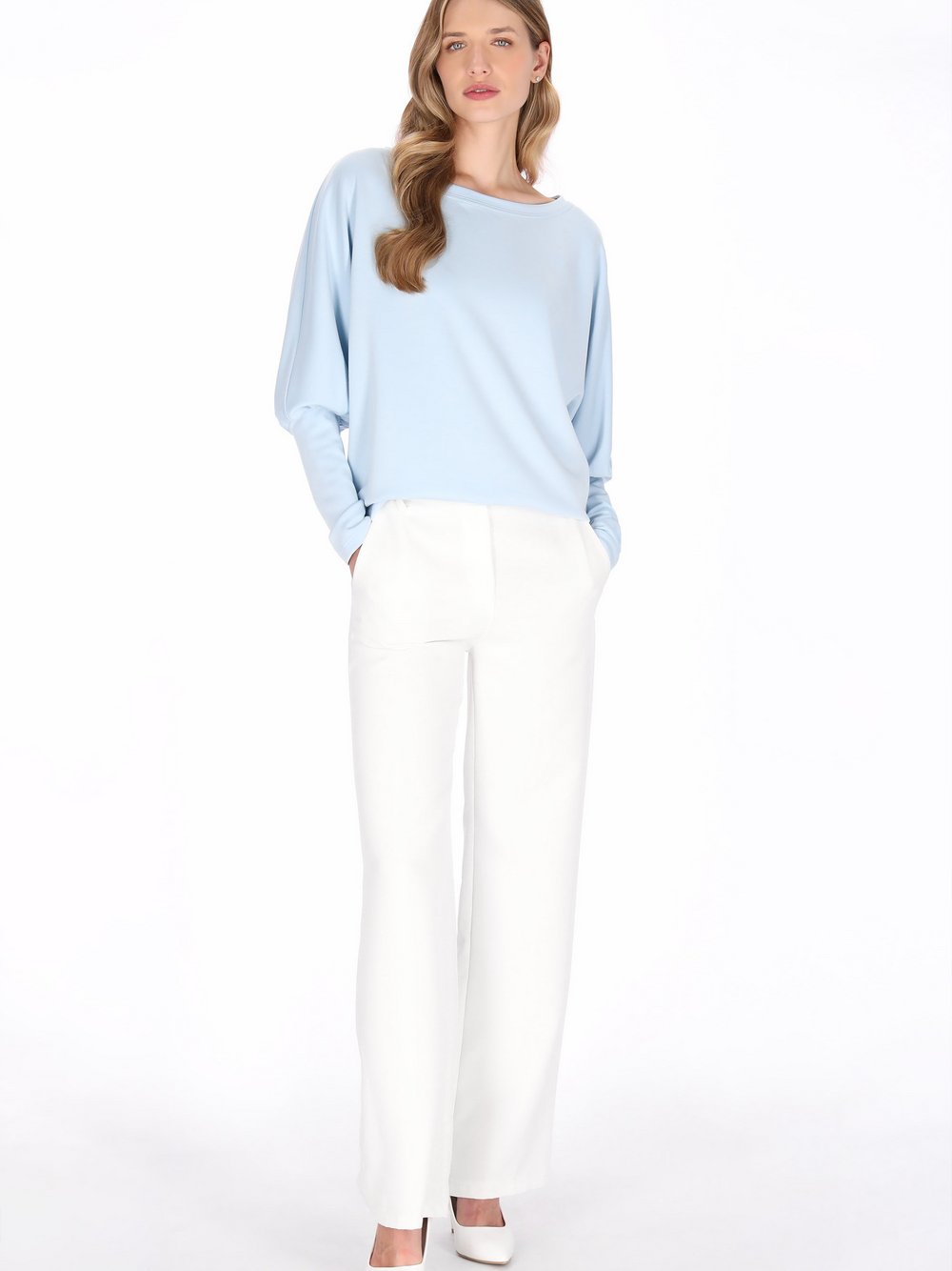 Dreimaster Sweatshirt Damen Viskose blau, XS