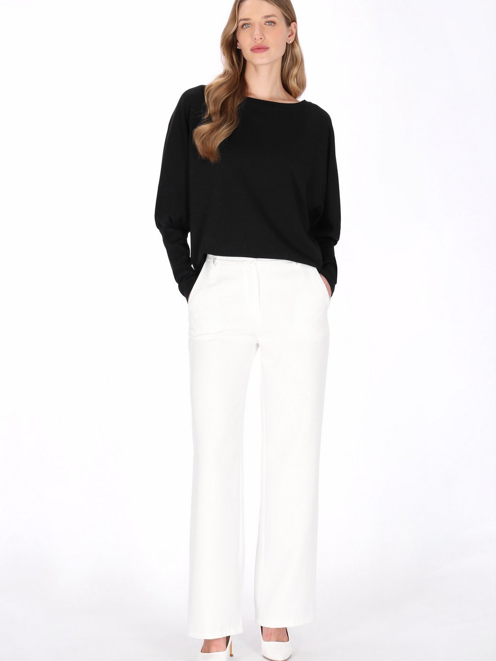 Dreimaster Sweatshirt Damen Viskose schwarz, M