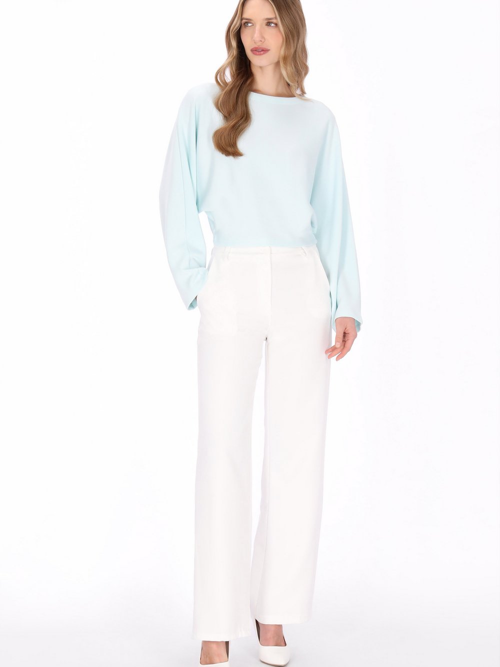 Dreimaster Bluse Damen Viskose blau, S