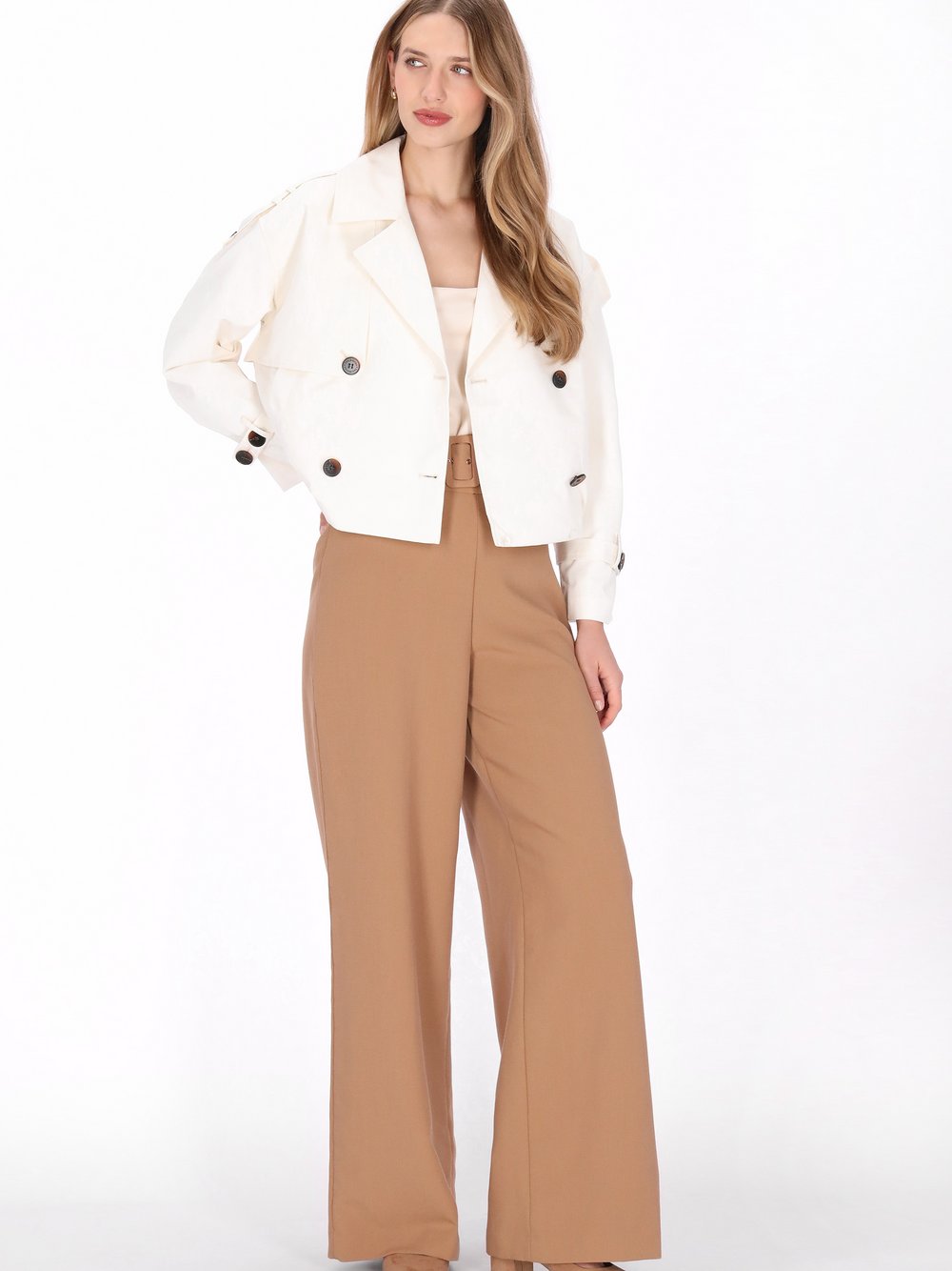 Dreimaster Jacke Damen Baumwolle weiß, XXL