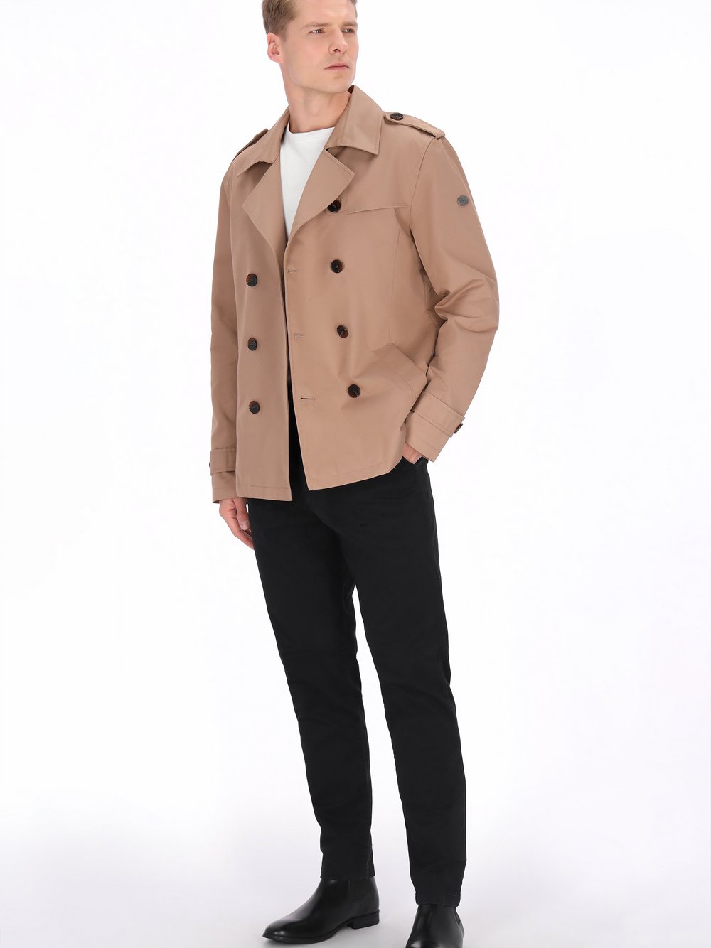 Dreimaster Jacke Herren Baumwolle braun, XL