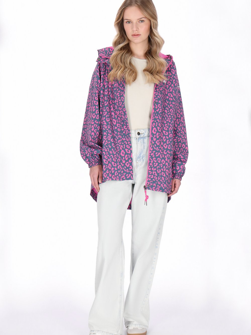 Schmuddelwedda Jacke Damen pink bedruckt, XL