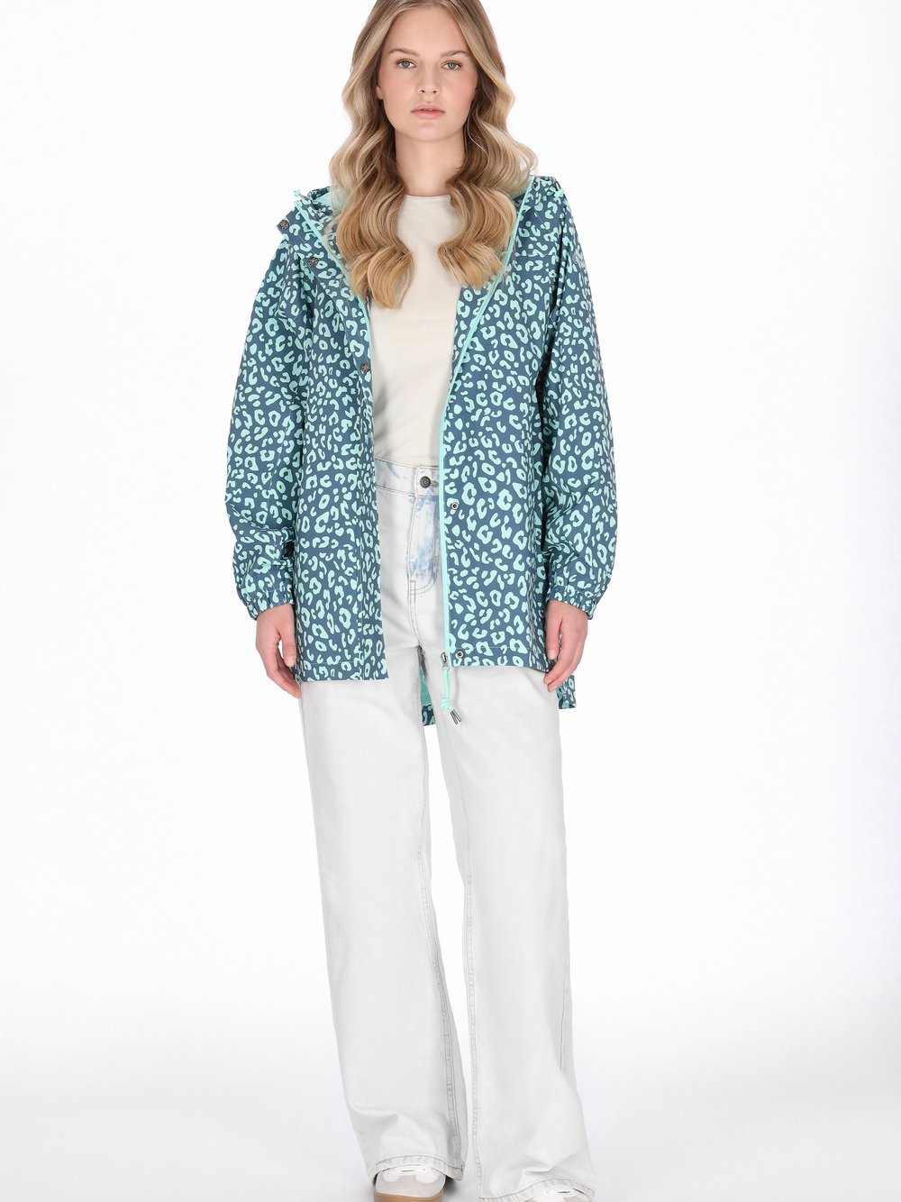 Schmuddelwedda Jacke Damen blau bedruckt, S