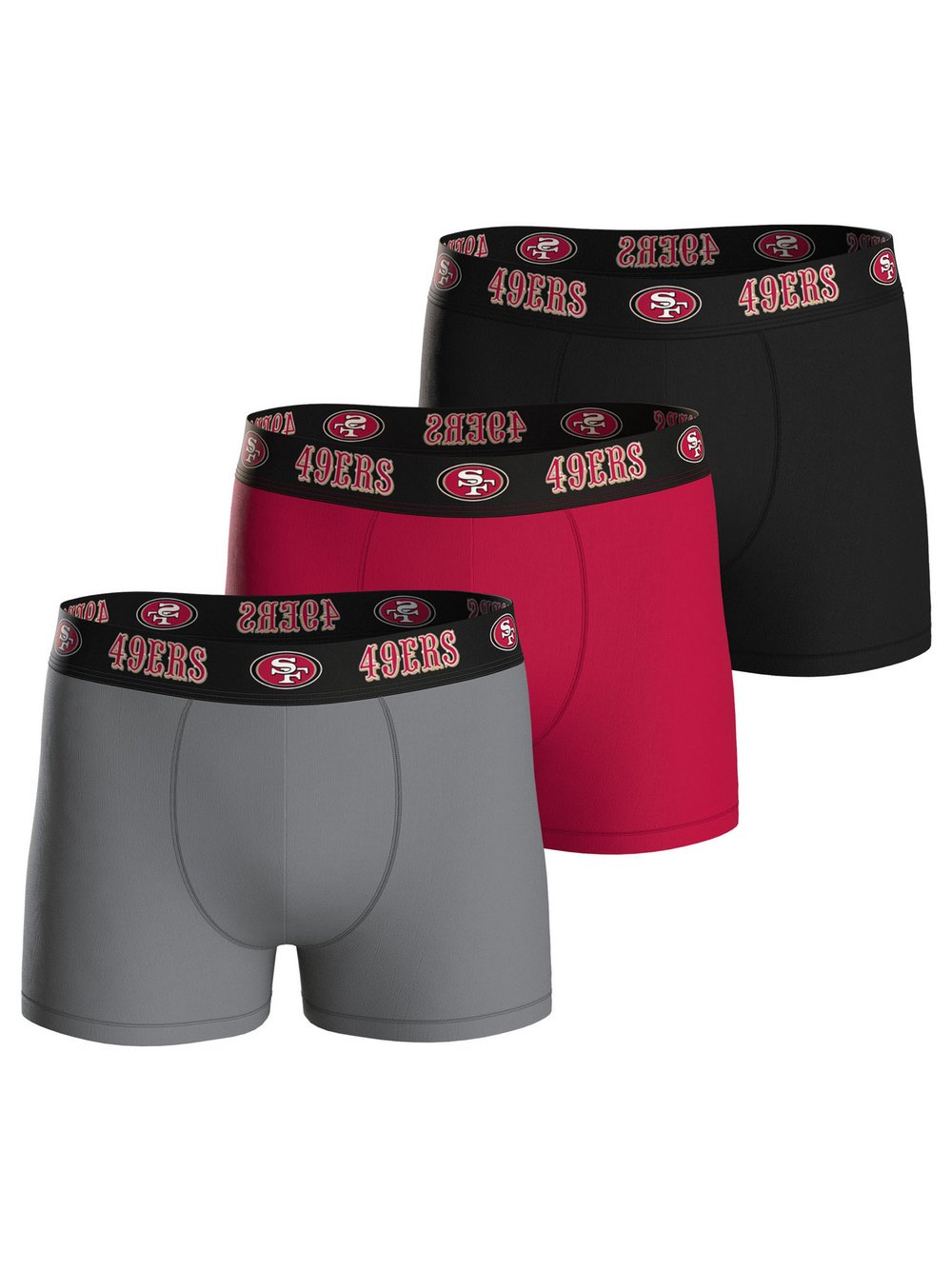 NFL, Herren, Unterhosen, Boxer San Francisco 49Ers, Mehrfarbig, (3er Pack, M) - Bild 3