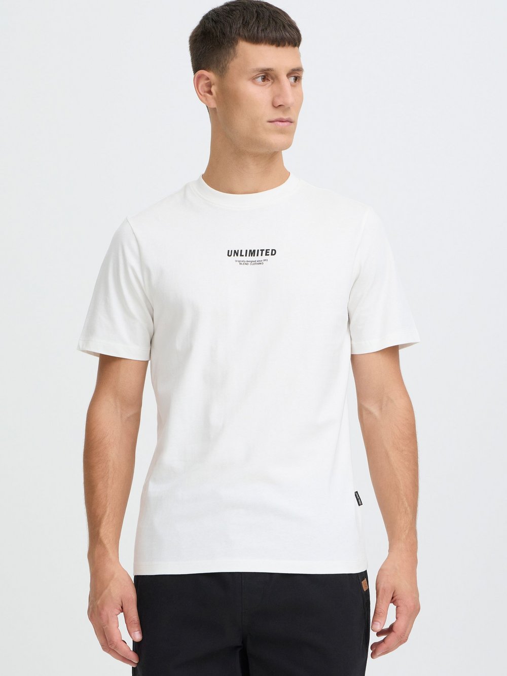 Thumbnail - BLEND Rundhalsshirt Herren Baumwolle weiß, XXL