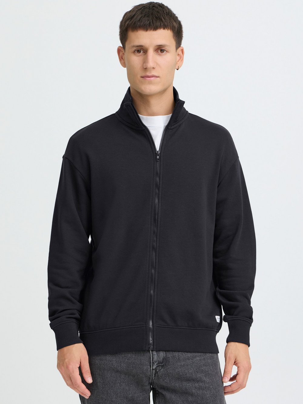 BLEND Sweatjacke  Herren Baumwolle schwarz, XXXL