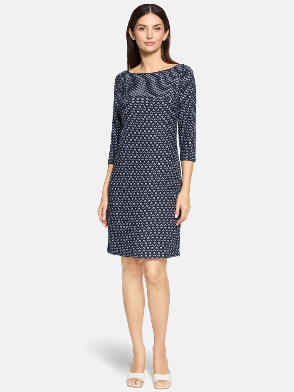 Thumbnail - Betty Barclay Etuikleid Damen blau gemustert, 44