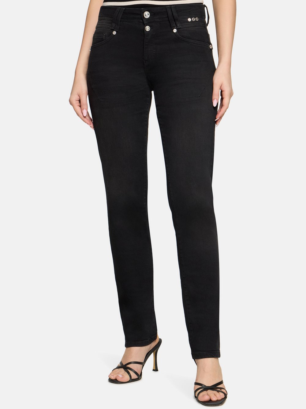Betty Barclay Boyfriend-Hose Damen Baumwolle schwarz, 36