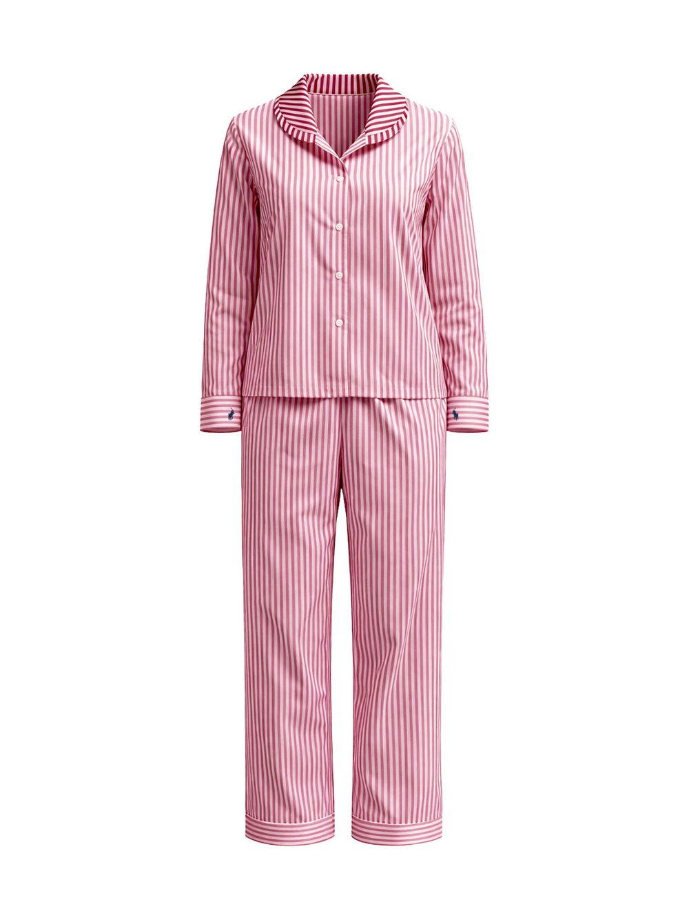 Polo Ralph Lauren Pyjama Damen Baumwolle pink gestreift, XXL