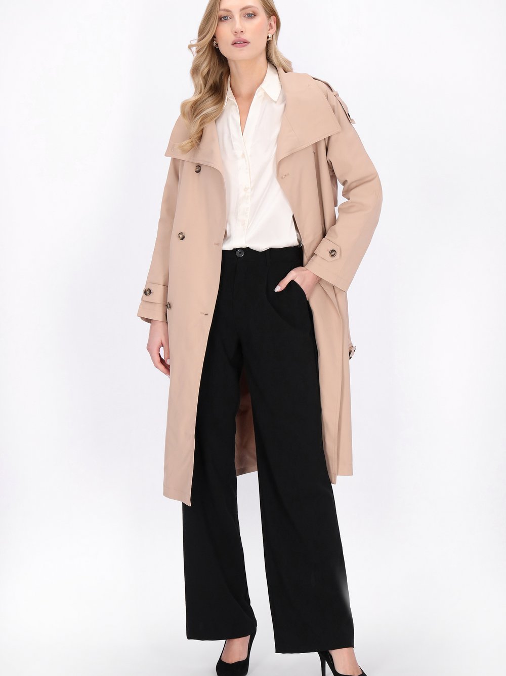 Dreimaster Mantel Damen beige, XL