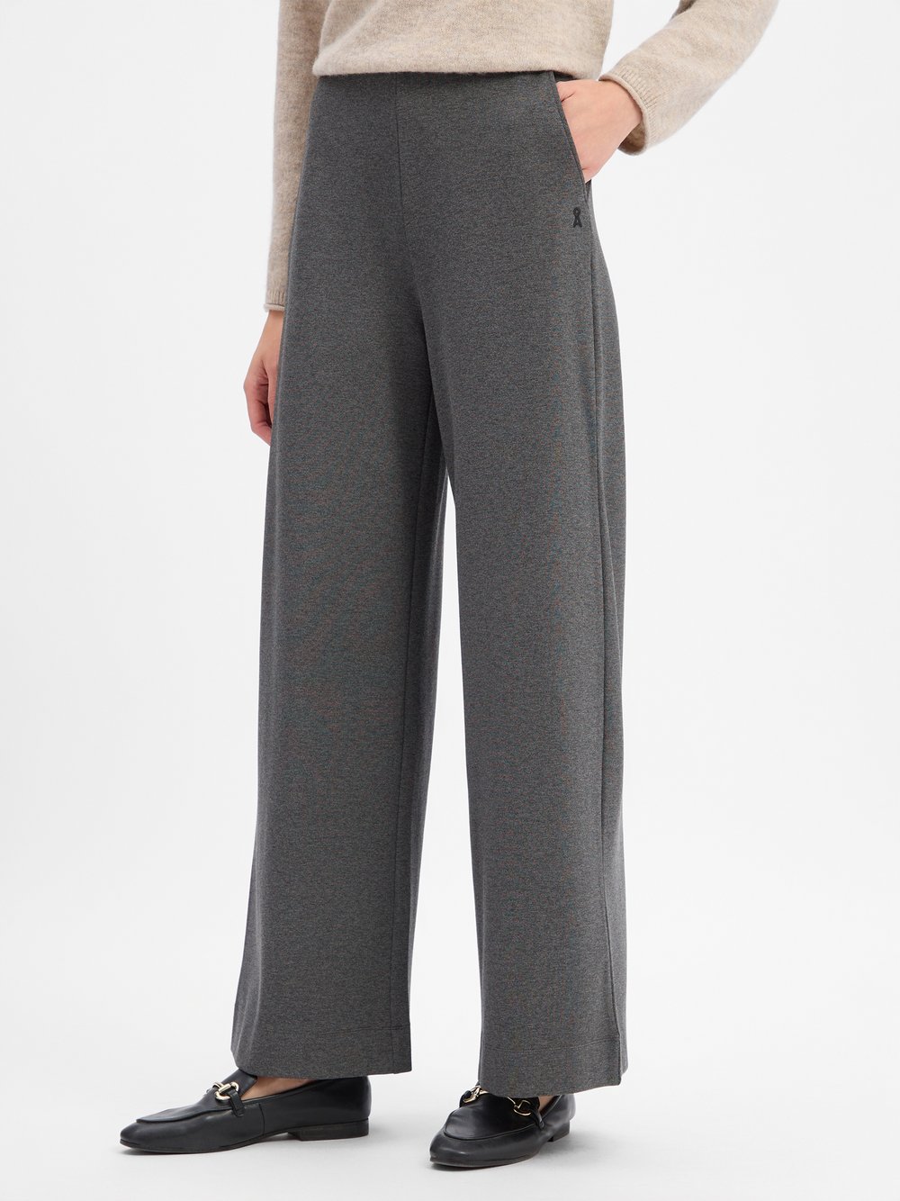 Armedangels - Basic Jersey Wide Leg Pant Steel Melange - Gr. - L - Bild 3