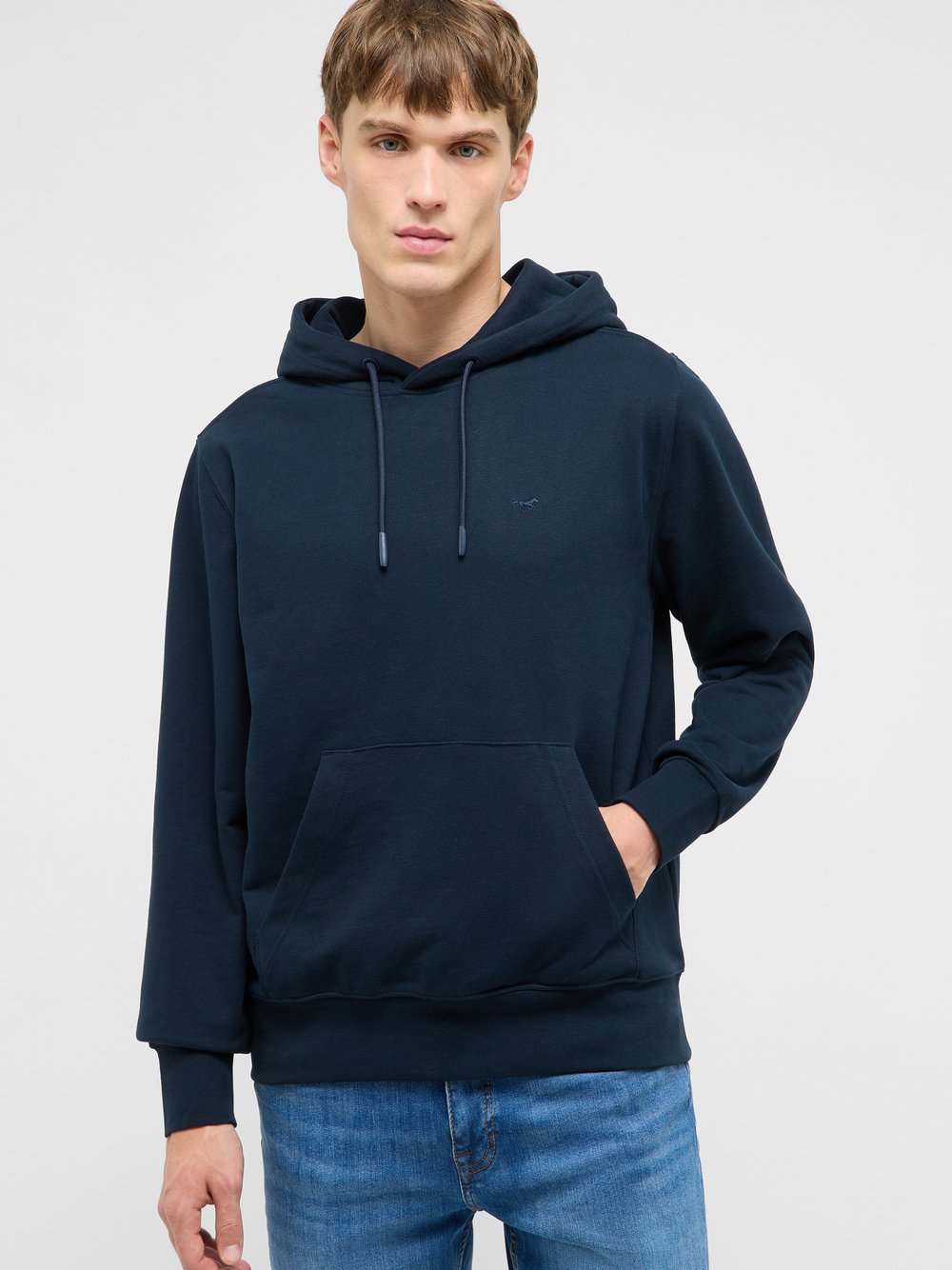 Mustang Hoodie Herren Baumwolle blau, M