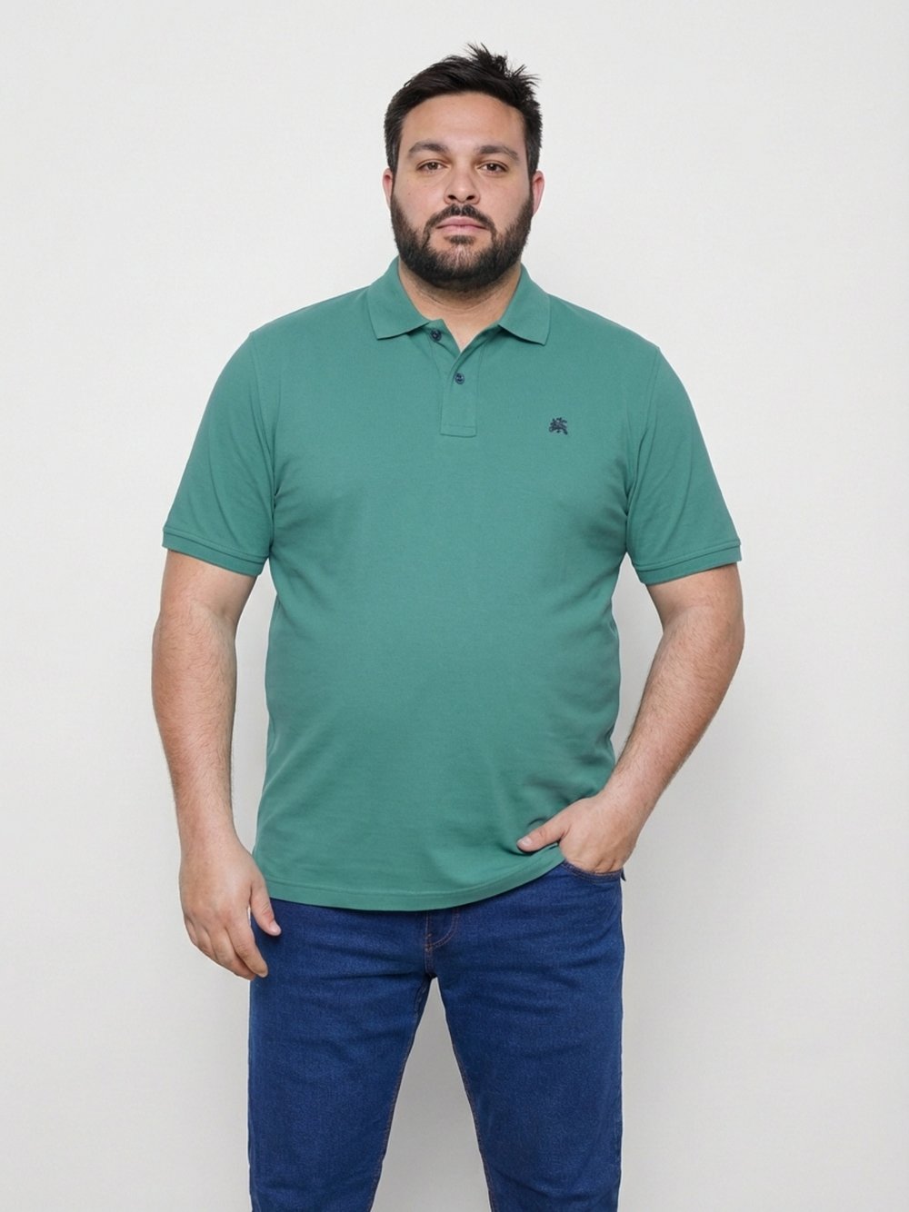 LERROS Poloshirt Herren Baumwolle grün, 4XL