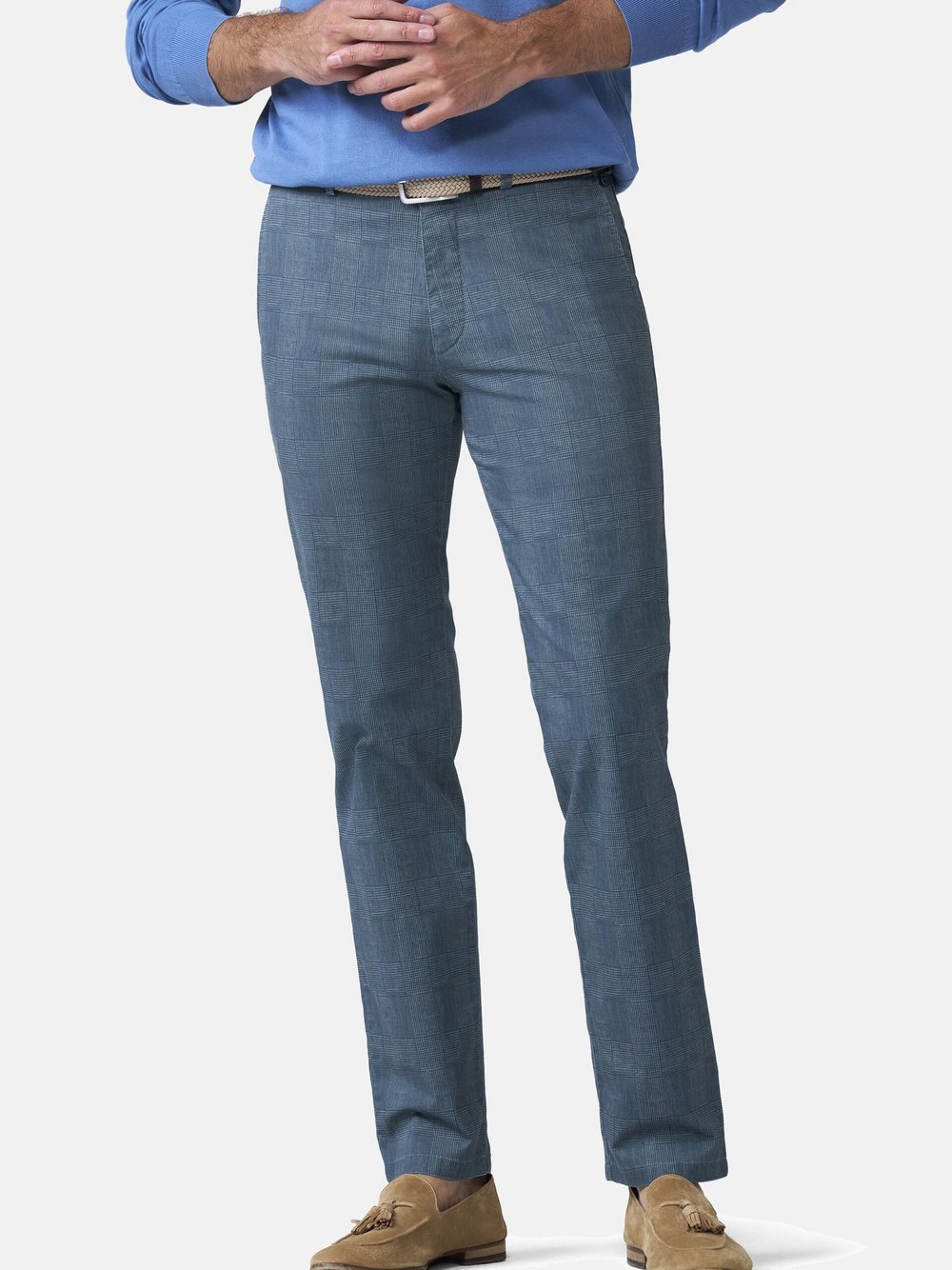 MEYER Hosen Herren Baumwolle grau kariert, 60