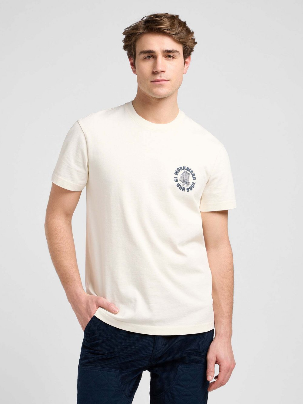 Lee T-Shirt Herren Jersey beige, XS