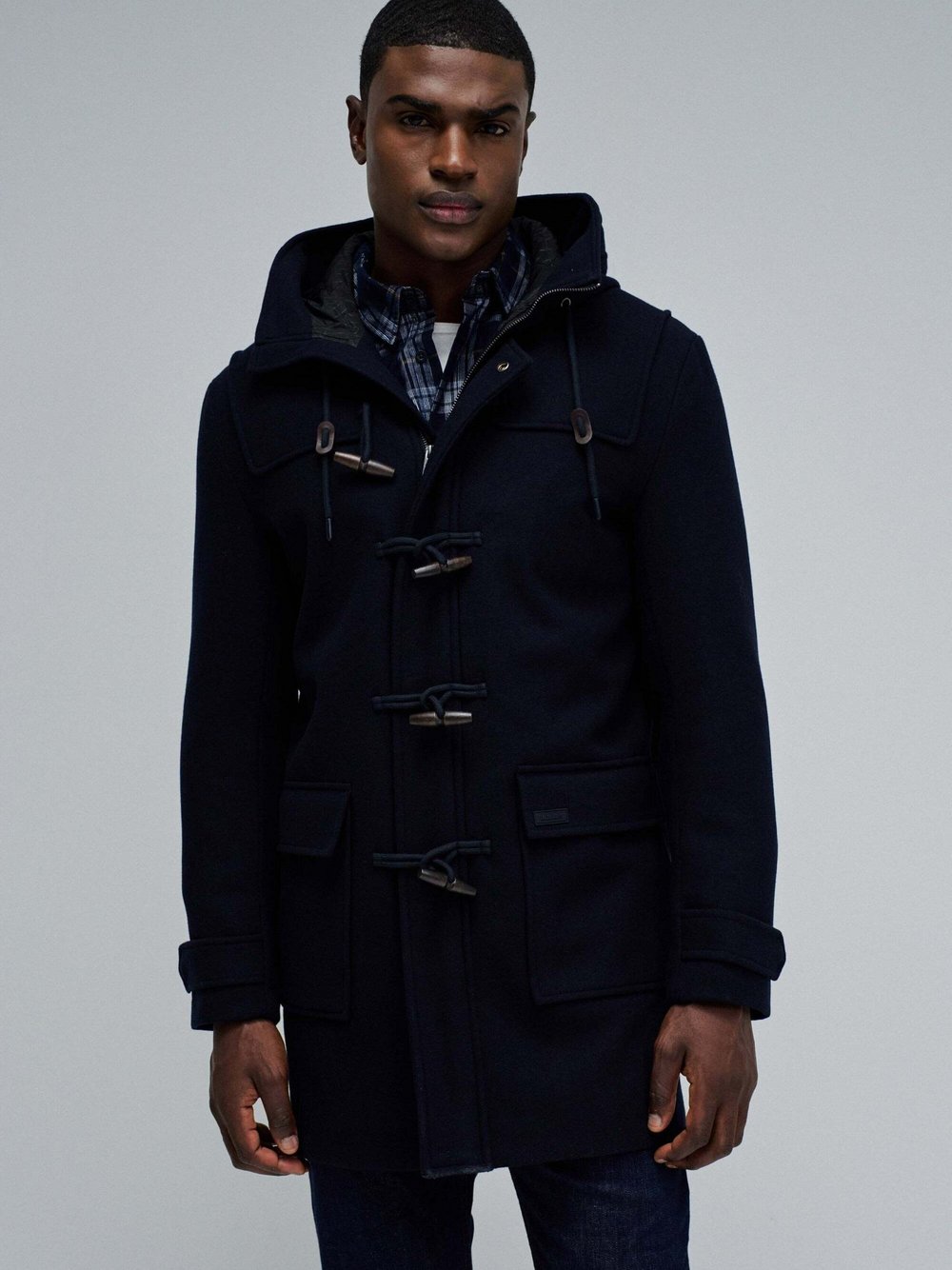 Salsa Jeans Wollmantel Herren Wolle blau, L