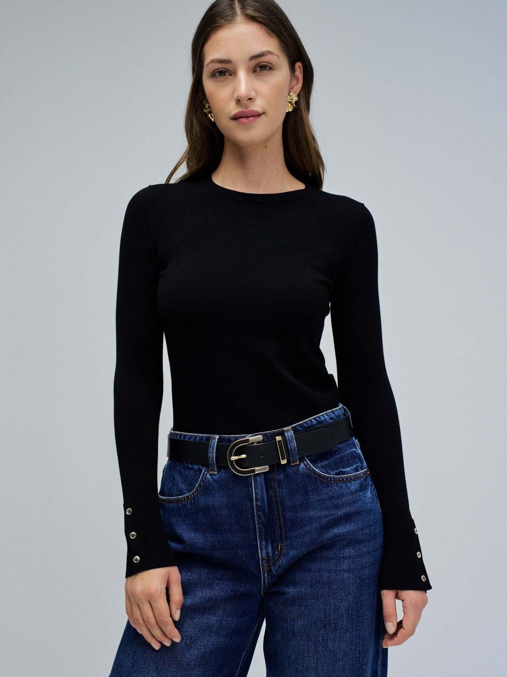 Salsa Jeans Pullover Damen Feinstrick schwarz, L