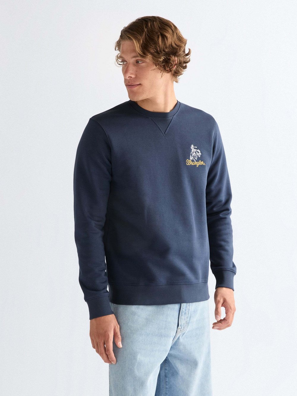 Wrangler Sweatshirt Herren blau bedruckt, XL