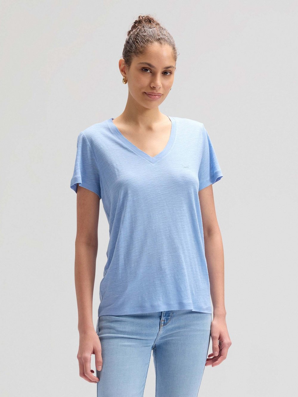 Lee T-Shirt Damen Jersey blau, L