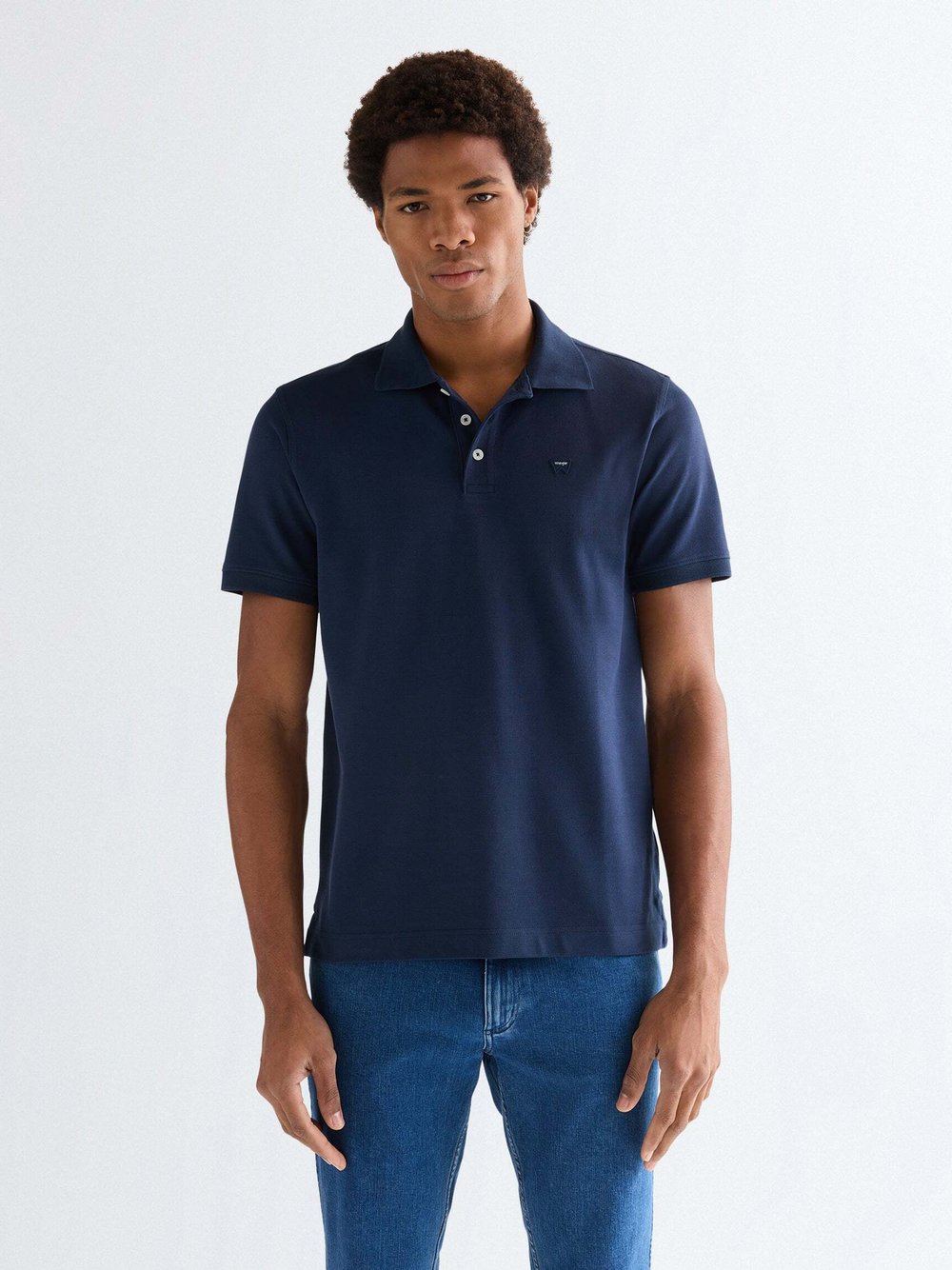 Wrangler Polo Herren Baumwolle blau, M