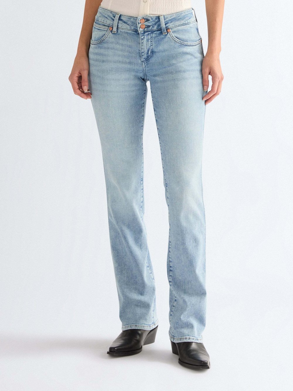 VAN GRAAF Wrangler Damen Bleached Jeans Blau, Größe 29-32