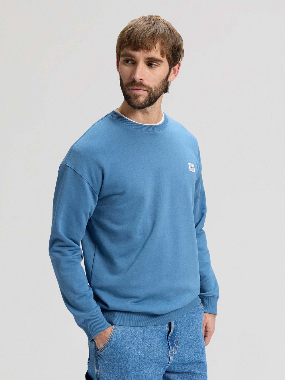Lee Sweatshirt Herren blau bedruckt, S