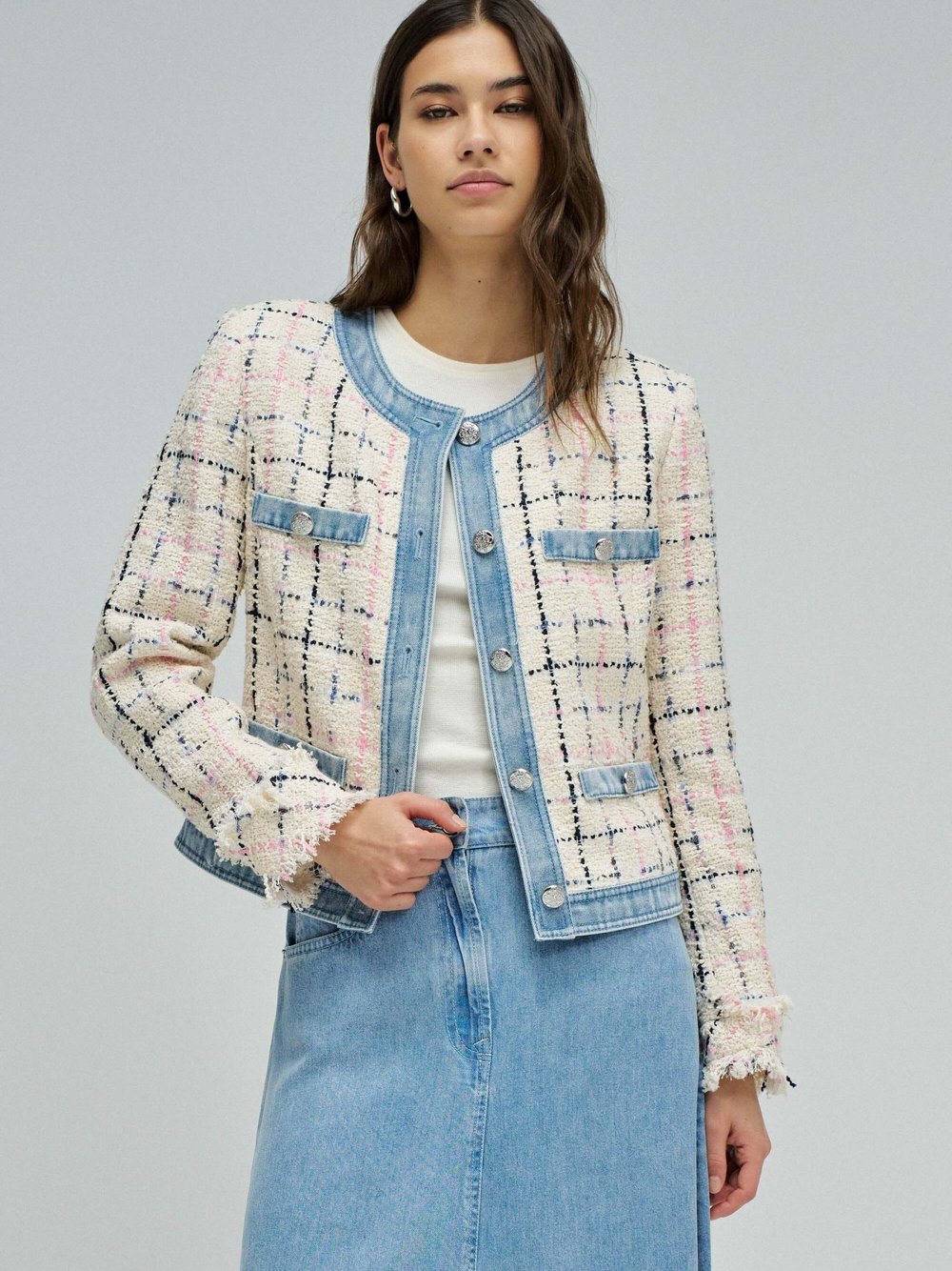 Salsa Jeans Jacke Damen Textil mehrfarbig kariert, S