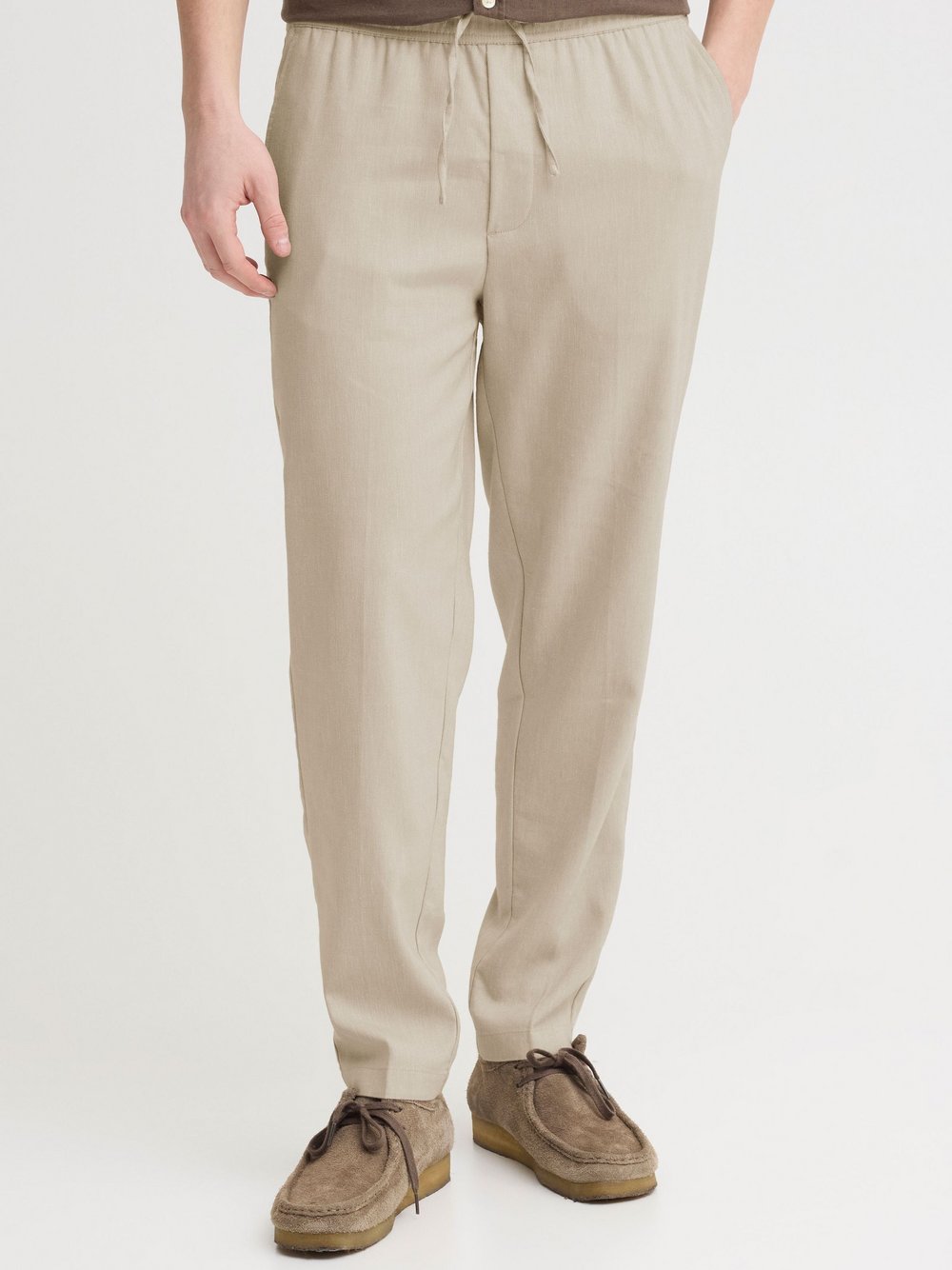CASUAL FRIDAY Leinenhose Herren beige gemustert, L/32
