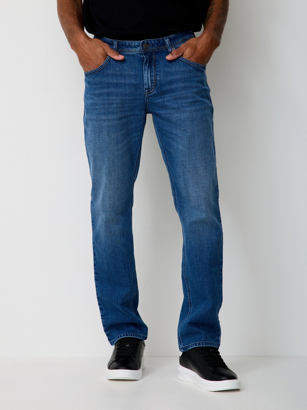 Paddock`s 5-Pocket Jeans Herren Baumwolle blau, 36-40