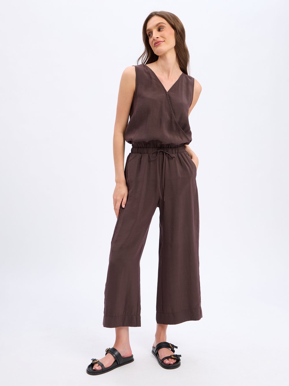 VAN GRAAF Opus Damen Schoko Jumpsuit Modal Braun, Größe 38