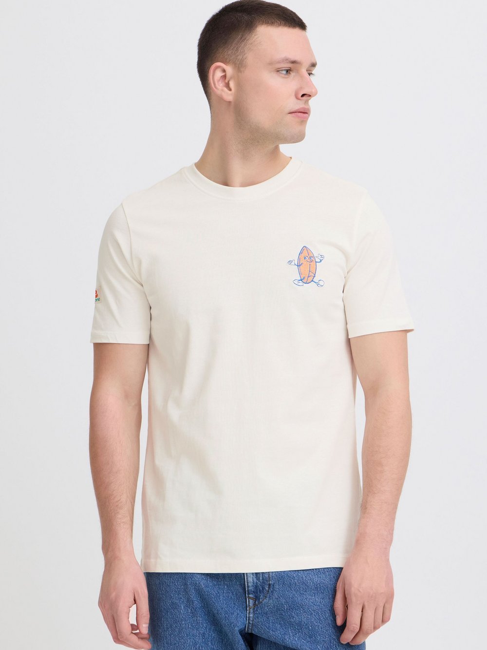 BLEND Rundhalsshirt Herren Baumwolle weiß, XXXL