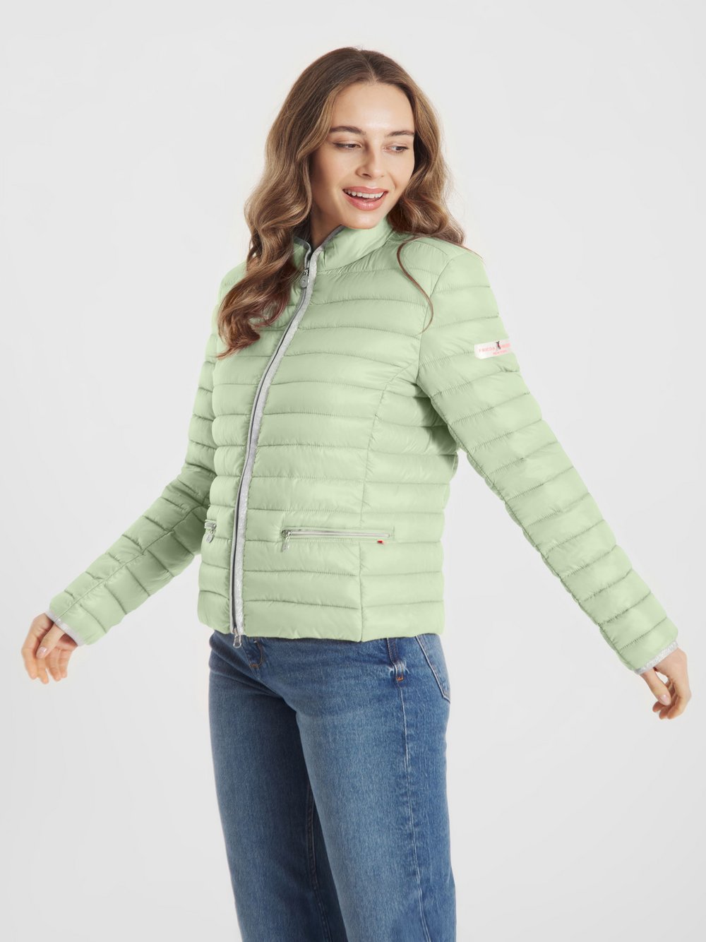 Frieda & Freddies Steppjacke Damen grün, 42