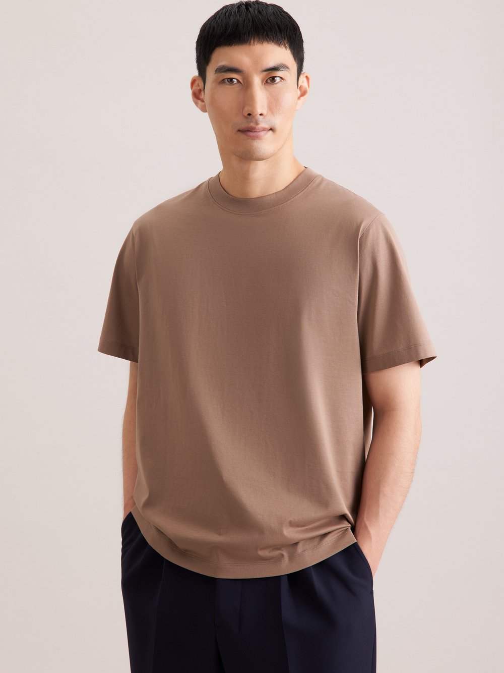 Seidensticker T-Shirt Herren Baumwolle braun, XL