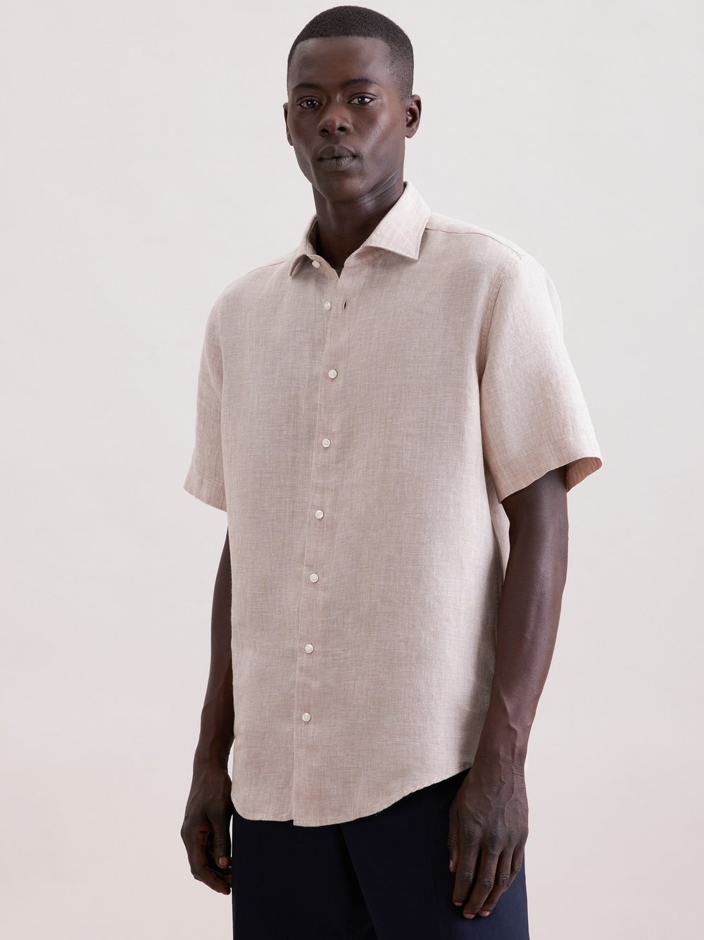 Thumbnail - Seidensticker Leinenhemd Herren Regular Fit Leinen (100%) beige, 44