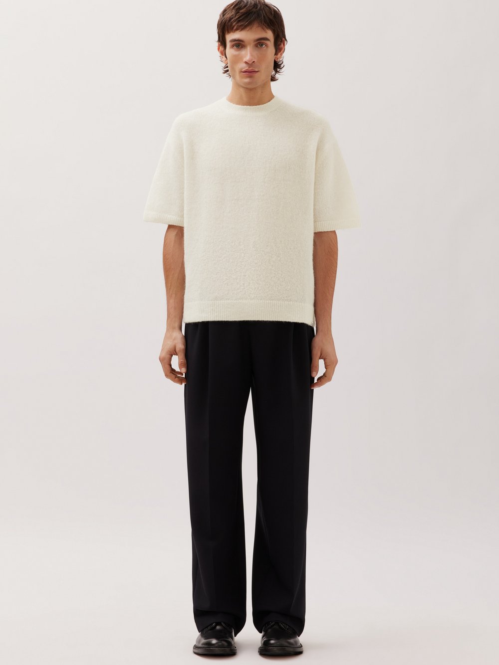 Studio Seidensticker Strickshirt Herren Wolle weiß, XL