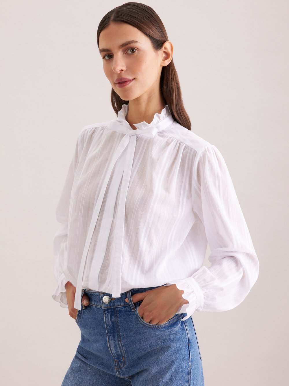 Thumbnail - Seidensticker Ausgestellte Bluse Damen Baumwolle weiß, 36