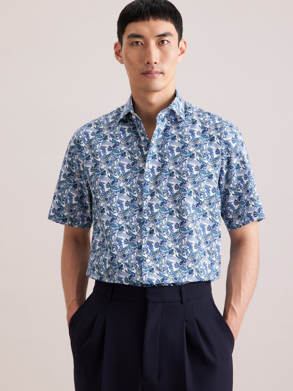 Thumbnail - Seidensticker Business Hemd Herren Regular Fit Baumwolle mehrfarbig bedruckt, 45