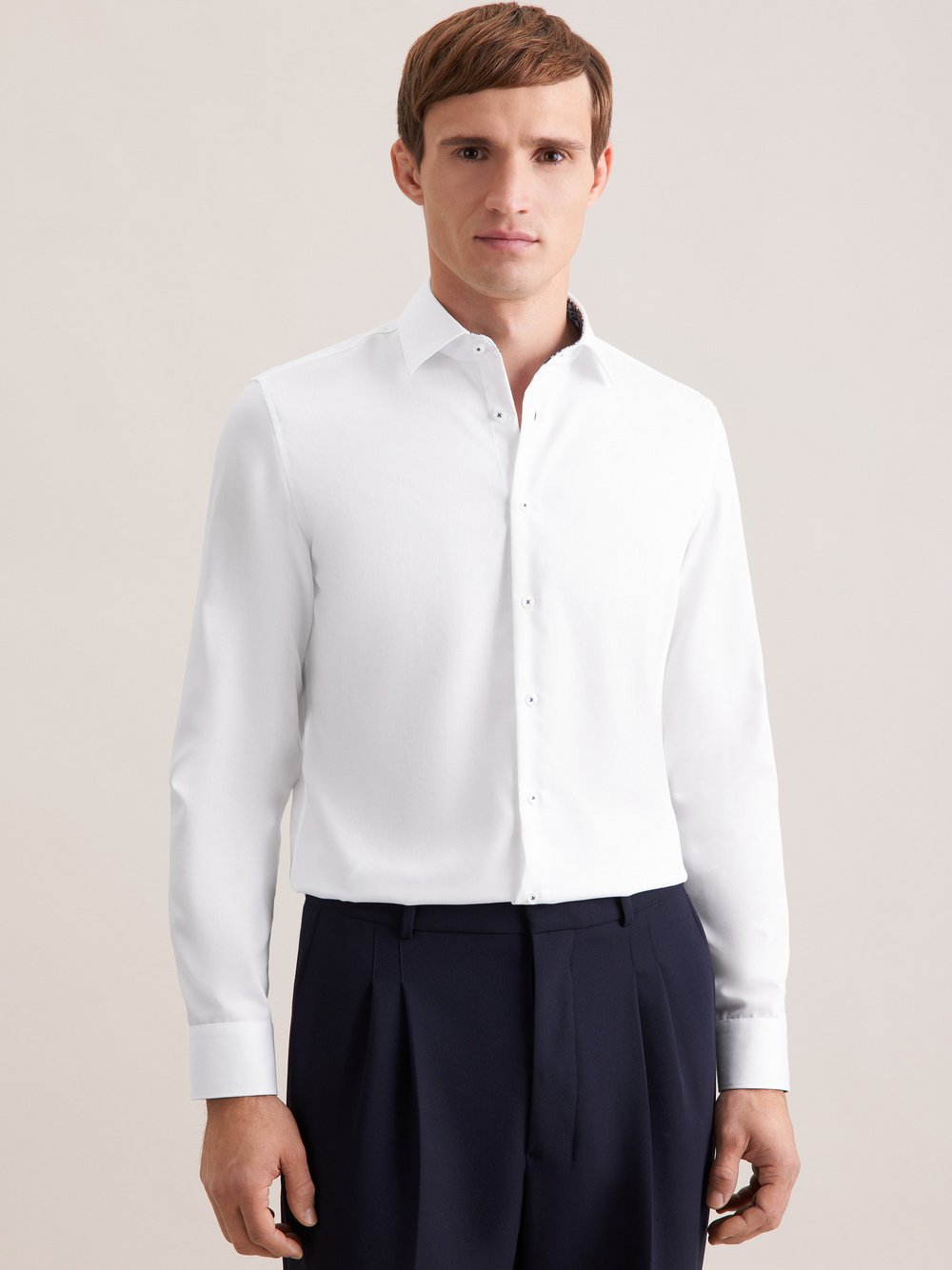 Thumbnail - Seidensticker Business Hemd Herren Slim Fit Baumwolle weiß, 42