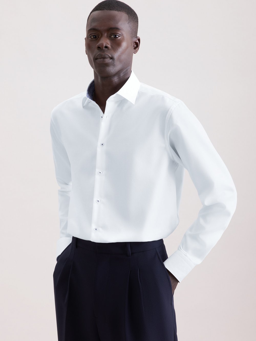 Thumbnail - Seidensticker Business Hemd Herren Comfort Fit Baumwolle weiß, 42